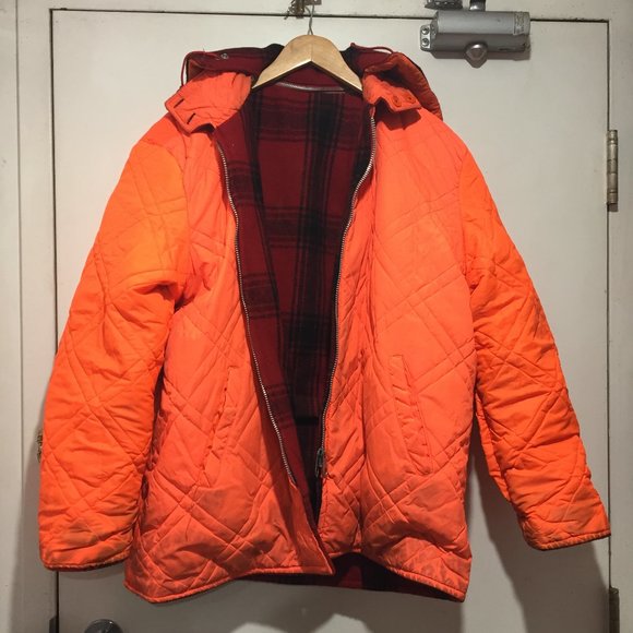 VINTAGE REVERSIBLE WOOL PLAID JACKETS SIZE L - Picture 4 of 14